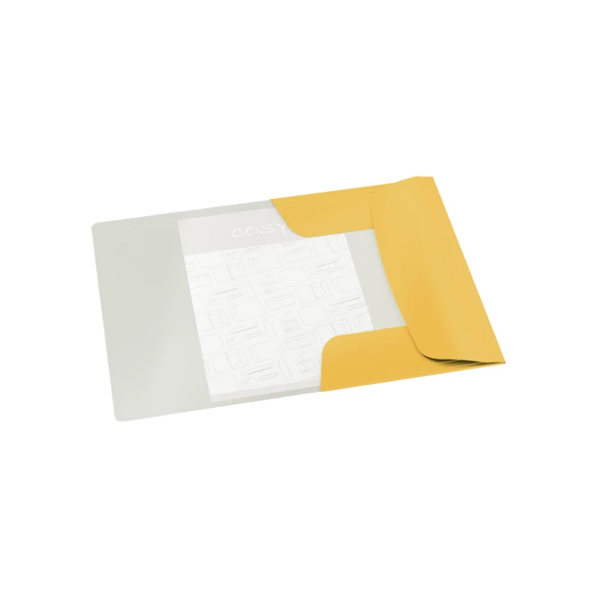 Elastomap Leitz Cosy A4 3-kleps geel