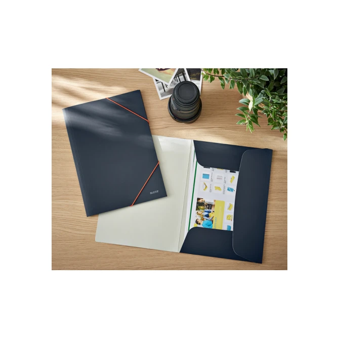 Elastomap Leitz Cosy A4 3-kleps grijs