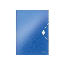 Elastomap Leitz WOW A4 3 kleppen PP blauw Elastomap Leitz WOW A4 3 kleppen PP blauw