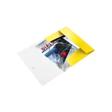 Elastomap Leitz WOW A4 3 kleppen PP geel Elastomap Leitz WOW A4 3 kleppen PP geel