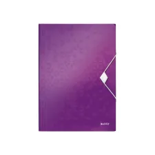 Elastomap Leitz WOW A4 3 kleppen PP paars Elastomap Leitz WOW A4 3 kleppen PP paars