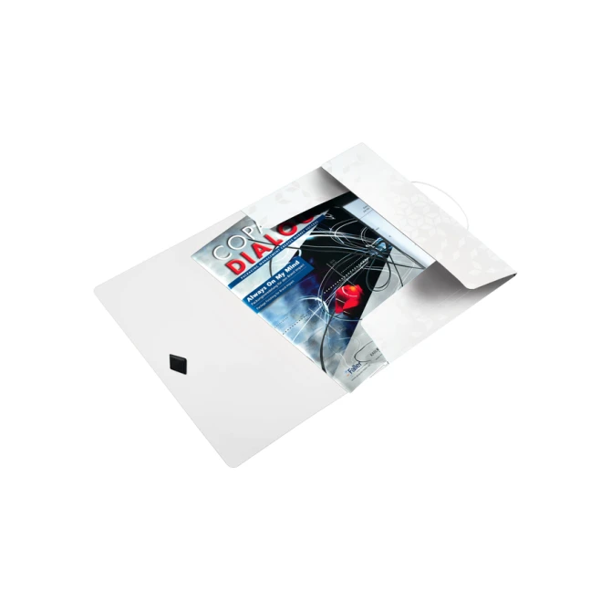 Elastomap Leitz WOW A4 3 kleppen PP wit