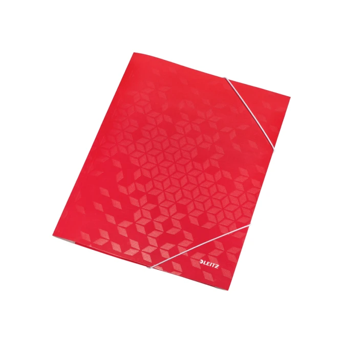 Elastomap Leitz WOW A4 3 kleppen rood