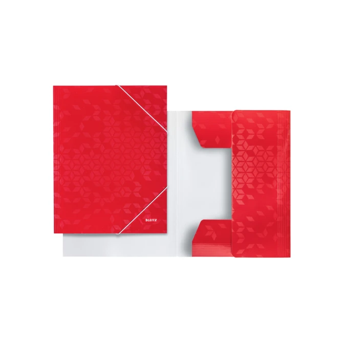 Elastomap Leitz WOW A4 3 kleppen rood
