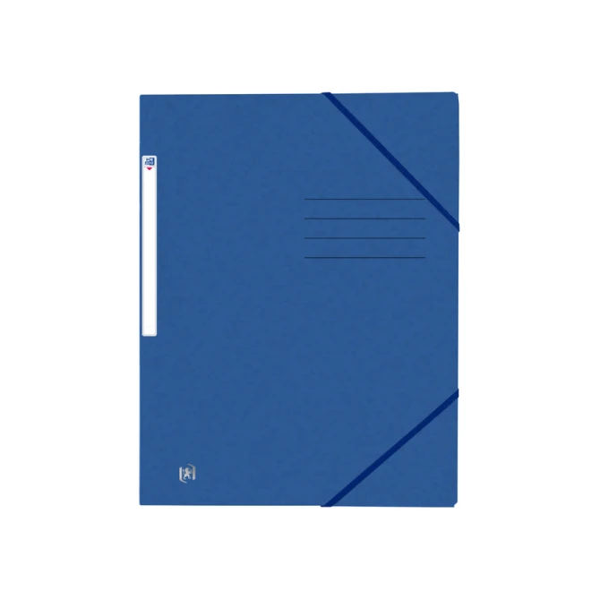 Elastomap Oxford Top File+ A4 3 kleppen 390gr blauw