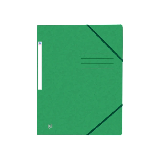 Elastomap Oxford Top File+ A4 3 kleppen 390gr groen