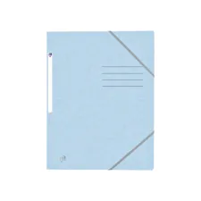 Elastomap Oxford Top File+ A4 3 kleppen 390gr pastel blauw