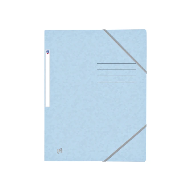 Elastomap Oxford Top File+ A4 3 kleppen 390gr pastel blauw