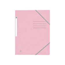 Elastomap Oxford Top File+ A4 3 kleppen 390gr pastel roze