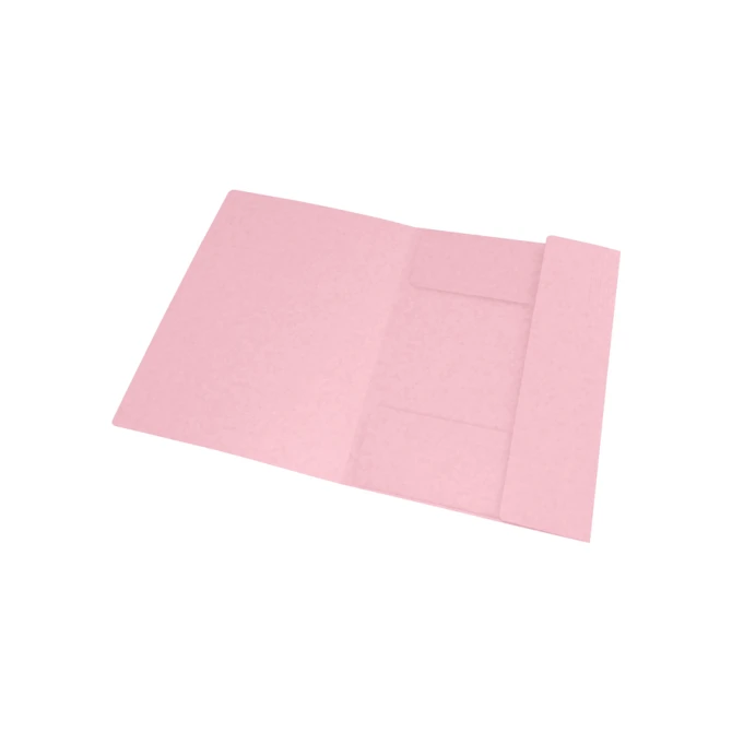 Elastomap Oxford Top File+ A4 3 kleppen 390gr pastel roze