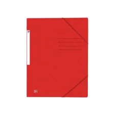 Elastomap Oxford Top File+ A4 3 kleppen 390gr rood