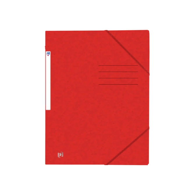Elastomap Oxford Top File+ A4 3 kleppen 390gr rood