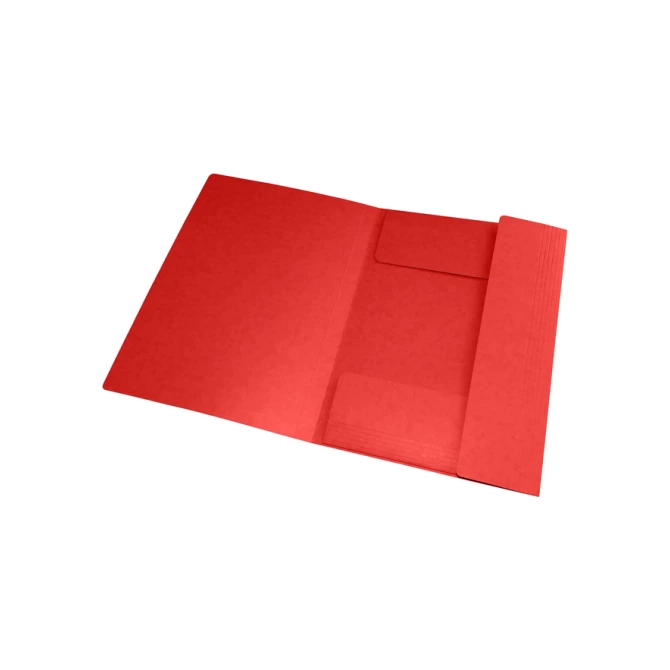 Elastomap Oxford Top File+ A4 3 kleppen 390gr rood