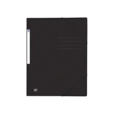 Elastomap Oxford Top File+ A4 3 kleppen 390gr zwart