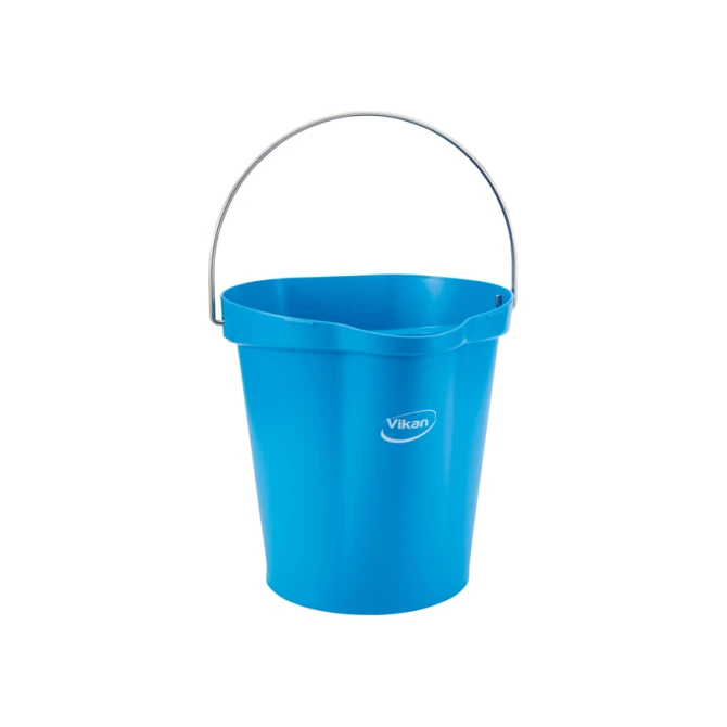 Emmer Vikan met schenktuit en maat 12l blauw
