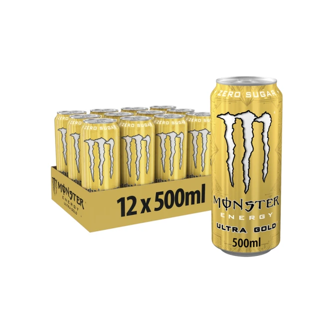 Energiedrank Monster ultra gold suikervrij blik 500ml