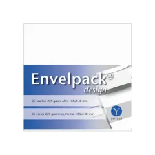 Enkele kaart Papyrus Envelpack Design A6 105x148mm wit 894426 set van 25