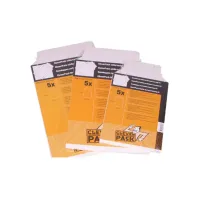 Envelop CleverPack karton A5 176x250mm wit pak à 5 stuks