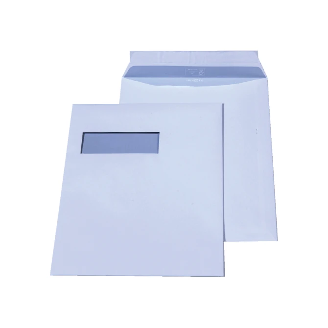Envelop Hermes akte C4 229x324mm venster 4x11links 250 stuks