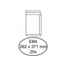 Envelop Hermes akte EB4 262x371mm zelfklevend wit pak à 25 stuks