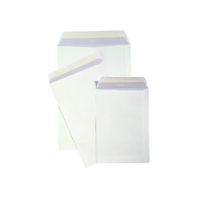 Envelop Hermes akte EB4 262x371mm zelfklevend wit pak à 25 stuks
