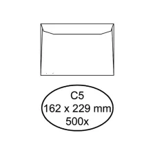 Envelop Hermes bank C5 162x229mm gegomd wit doos à 500 stuks