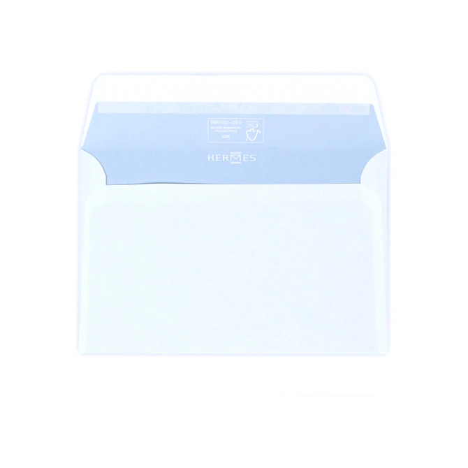 Envelop Hermes bank C6 114x162mm zelfklevend wit doos à 500 stuks