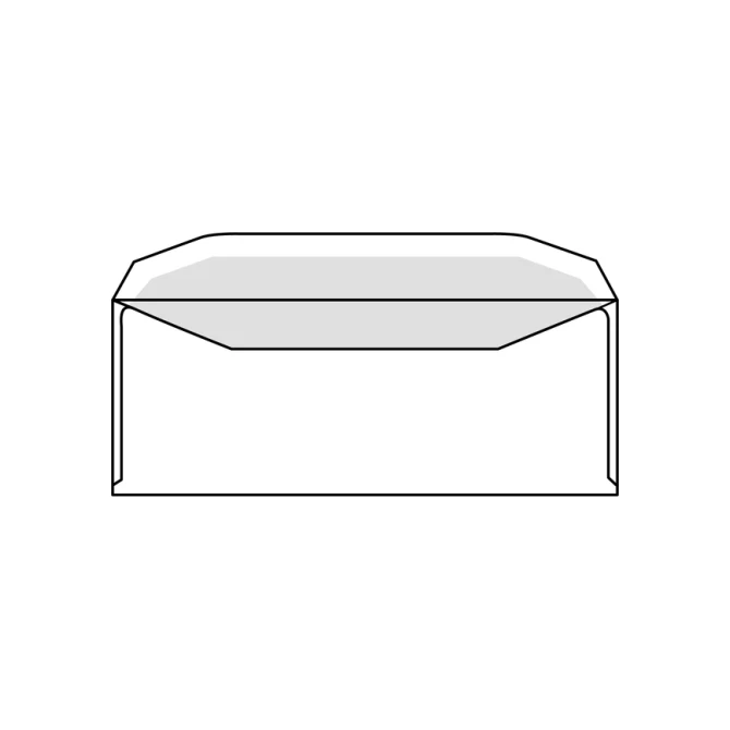 Envelop IEZZY C5/6 114x229mm venster rechts gegomd wit 500 stuks