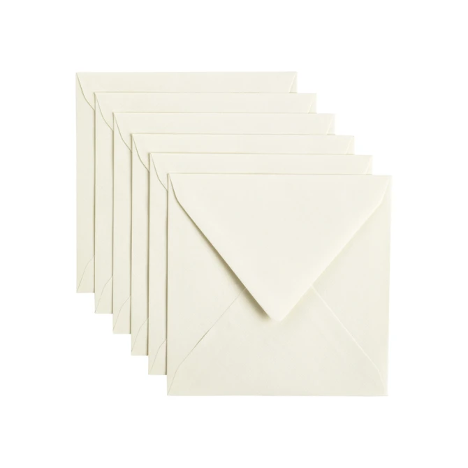 Envelop Papicolor 140x140mm anjerwit pak à 6 stuks