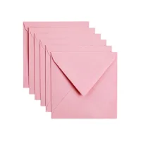 Envelop Papicolor 140x140mm babyroze pak à 6 stuks