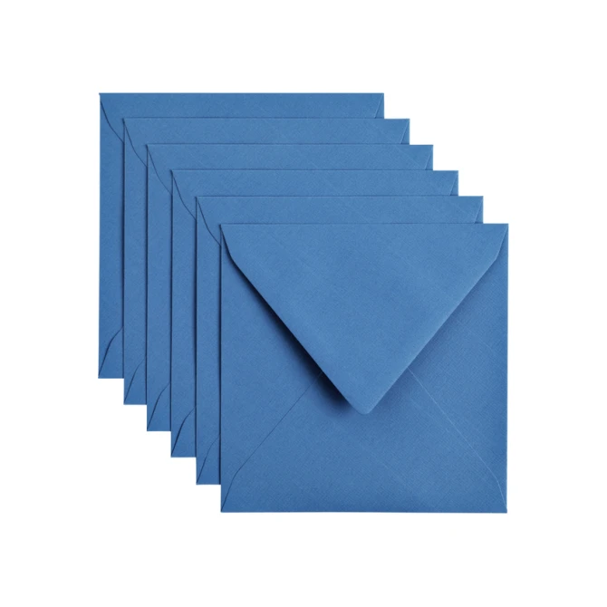 Envelop Papicolor 140x140mm donkerblauw pak à 6 stuks