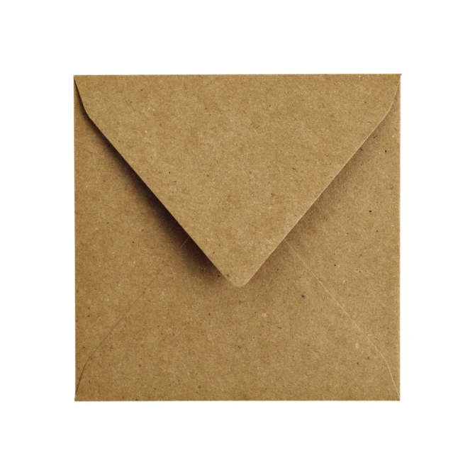 Envelop Papicolor 140x140mm kraft bruin pak à 6 stuks