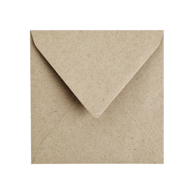 Envelop Papicolor 140x140mm kraft grijs pak à 6 stuks