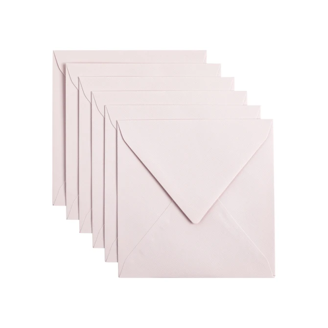 Envelop Papicolor 140x140mm lichtroze pak à 6 stuks