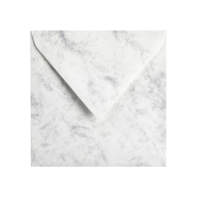 Envelop Papicolor 140x140mm marble grijs pak à 6 stuks