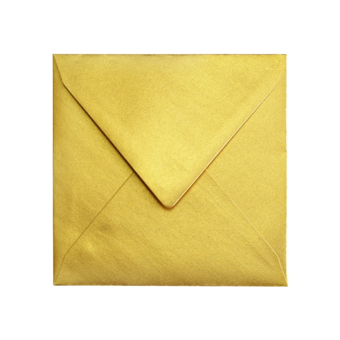 Envelop Papicolor 140x140mm metallic goud pak à 6 stuks