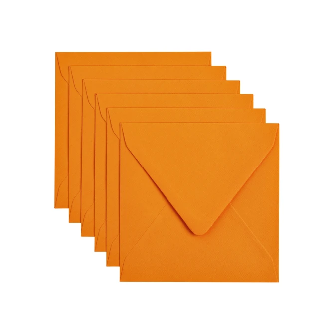 Envelop Papicolor 140x140mm oranje pak à 6 stuks