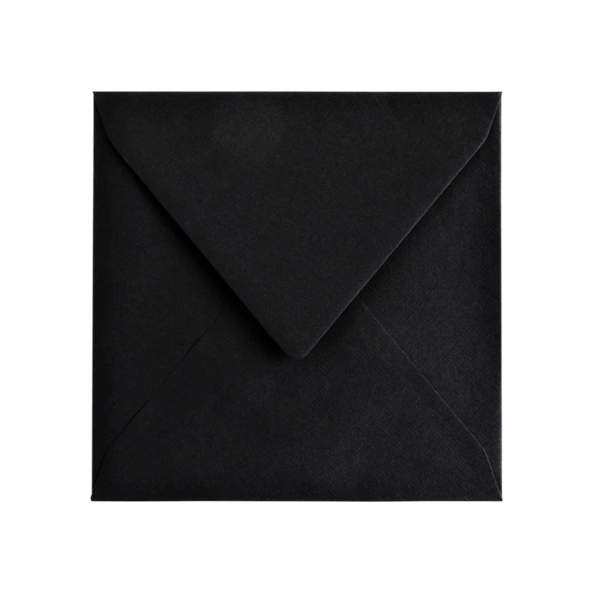 Envelop Papicolor 140x140mm ravenzwart pak à 6 stuks