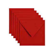 Envelop Papicolor 140x140mm rood pak à 6 stuks