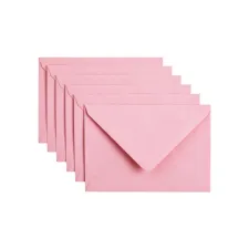 Envelop Papicolor C6 114x162mm babyroze pak à 6 stuks