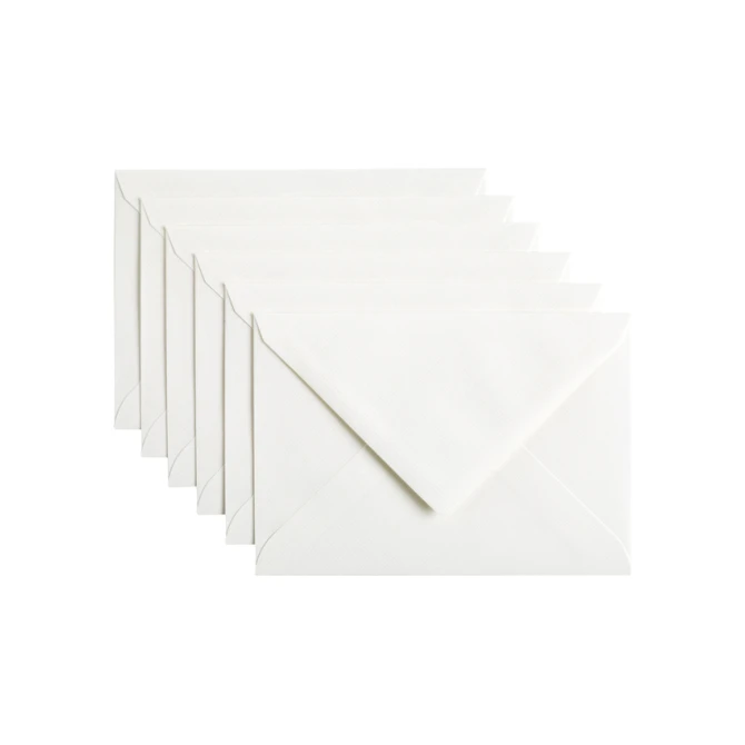 Envelop Papicolor C6 114x162mm hagelwit pak à 6 stuks