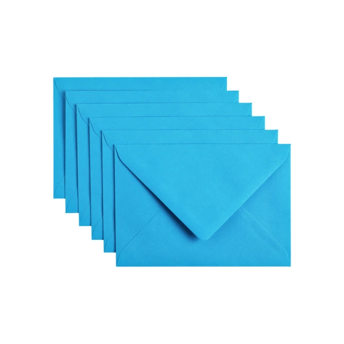 Envelop Papicolor C6 114x162mm hemelsblauw pak à 6 stuks