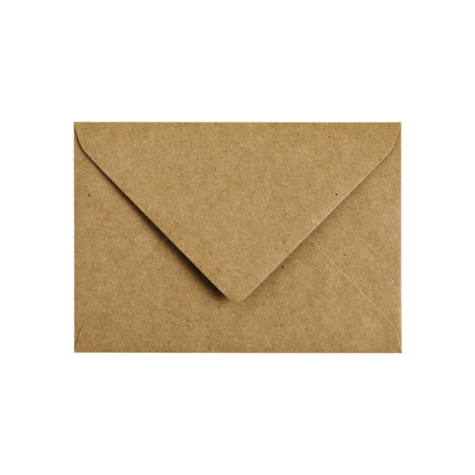 Envelop Papicolor C6 114x162mm kraft bruin pak à 6 stuks