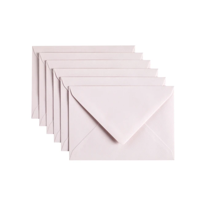 Envelop Papicolor C6 114x162mm lichtroze pak à 6 stuks