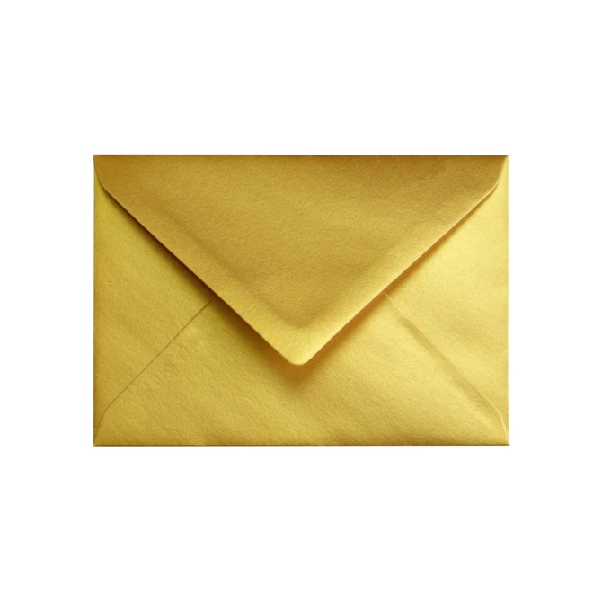 Envelop Papicolor C6 114x162mm metallic goud pak à 6 stuks