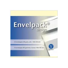 Envelop Papyrus Envelpack Design vierkant 140x140mm ivoor 894410 10 stuks