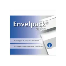 Envelop Papyrus Envelpack Design vierkant 140x140mm wit 894416 10 stuks