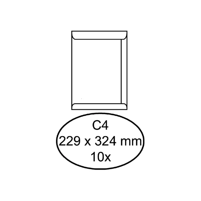 Envelop Quantore akte C4 229x324mm zelfklevend wit 10 stuks