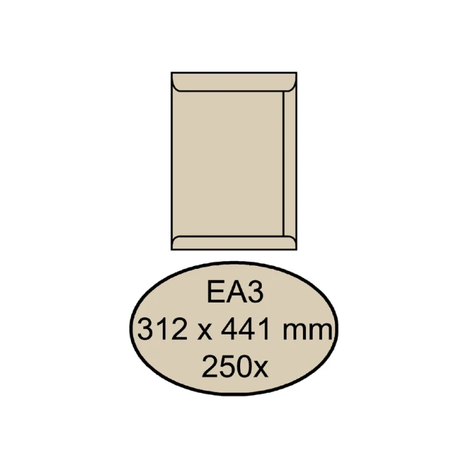 Envelop Quantore akte EA3 312x441mm cremekraft 250 stuks