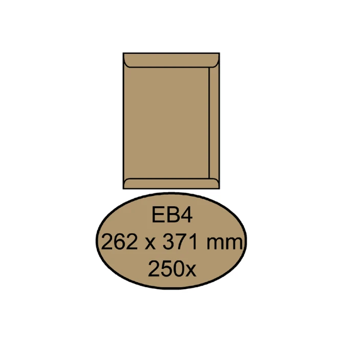 Envelop Quantore akte EB4 262x371mm bruinkraft 250 stuks